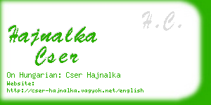 hajnalka cser business card